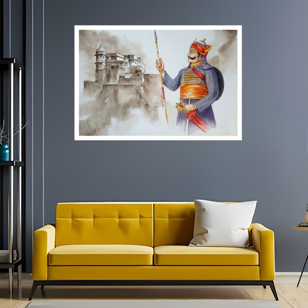 Dekozi Maharana Pratap Wall Art – Symbol of Courage, Pride & Royal Legacy