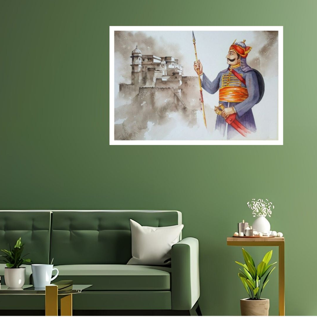 Dekozi Maharana Pratap Wall Art – Symbol of Courage, Pride & Royal Legacy